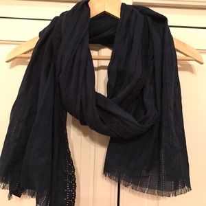 Banana Republic Navy Cotton Scarf